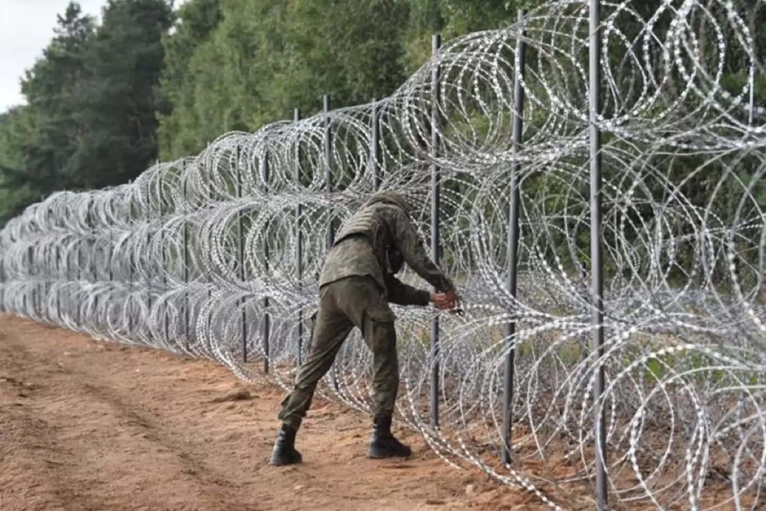 Литва возводит забор вдоль границы с Белоруссией