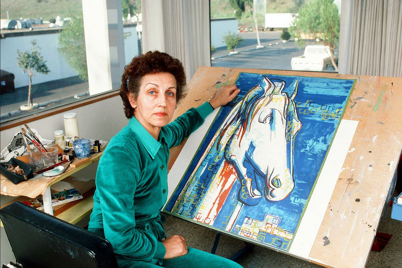 Франсуаза Жило в своей студии в Калифорнии