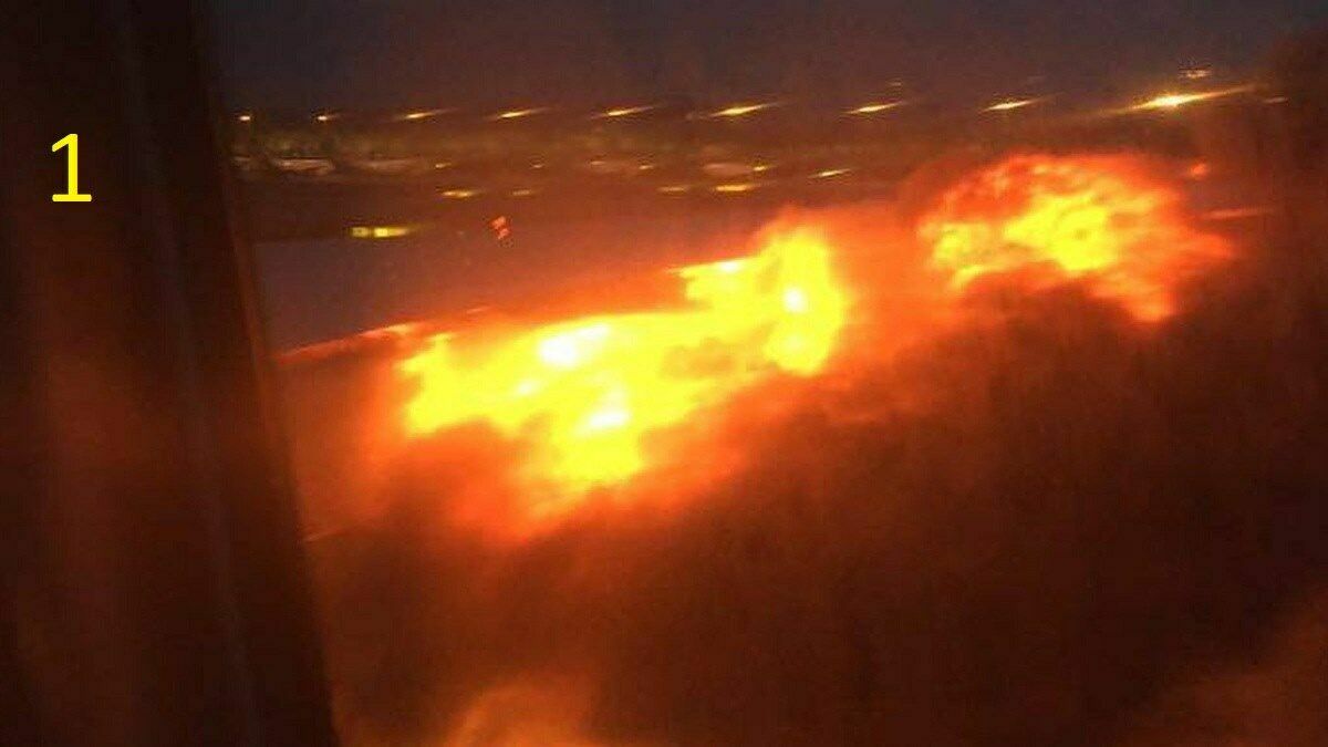 Анализ видео: вспышки пламени указывают на неисправность двигателя A321