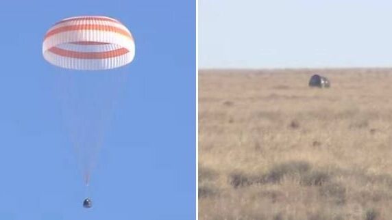 В Казахстане приземлился спускаемый аппарат поврежденного «Союза МС-22»