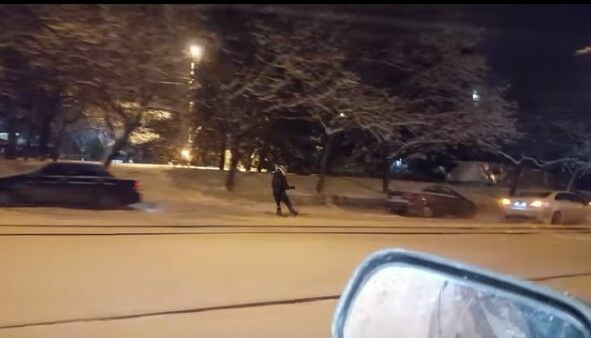 Экстремальный сноубординг на улицах Пятигорска (Видео)