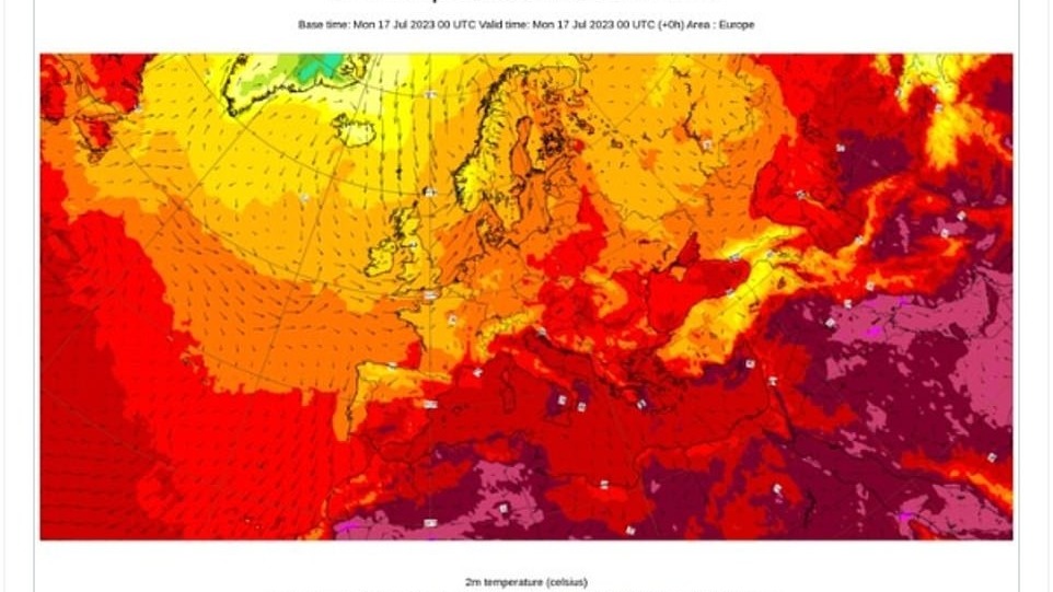 Европа погружается в Харон: сегодня в некоторых регионах континента ожидается 50 °C