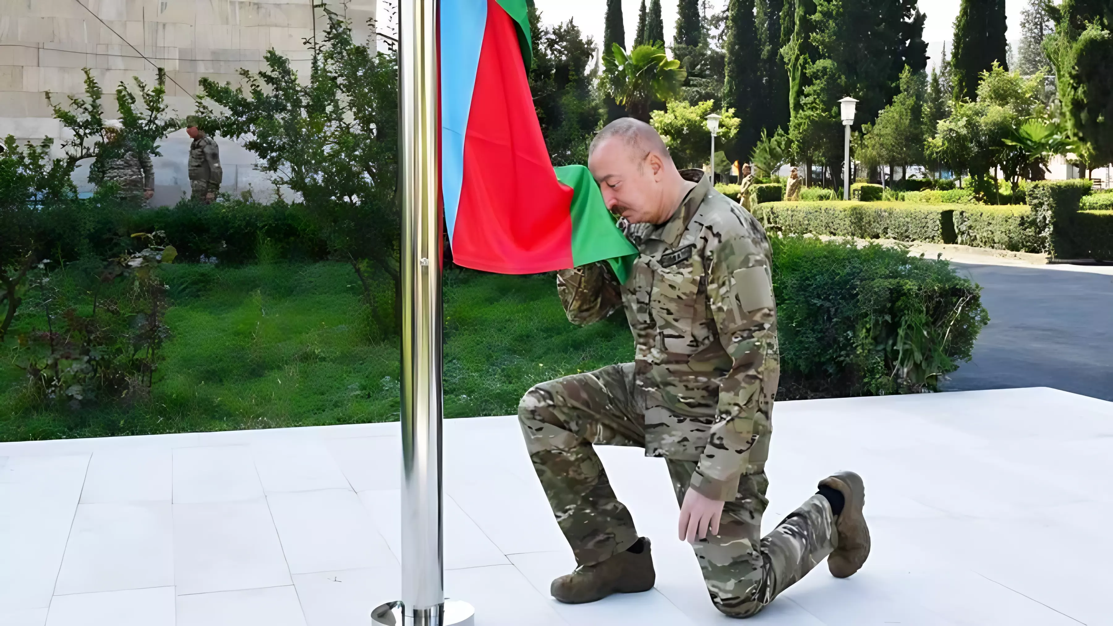 Ильхам Алиев в Ханкенди (бывшем Степанакерте)