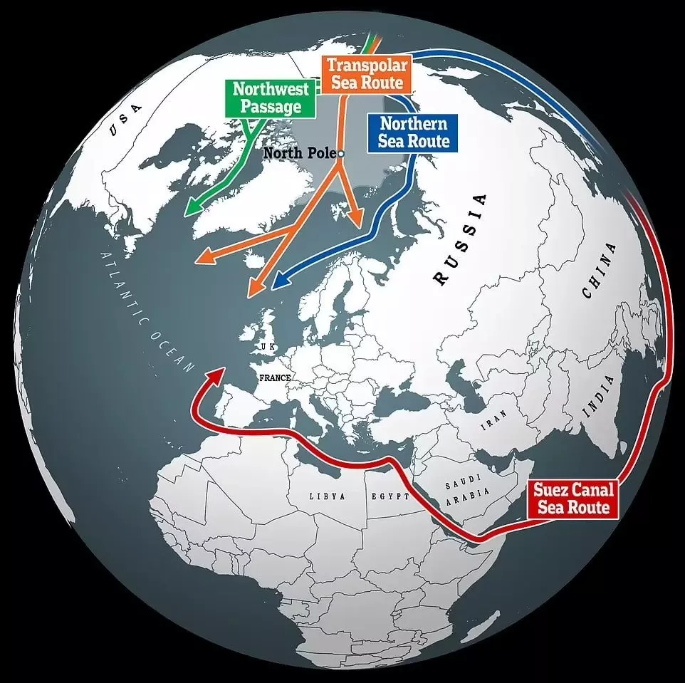 Карта морских маршрутов, которыми будут следовать военные корабли во время конфликта