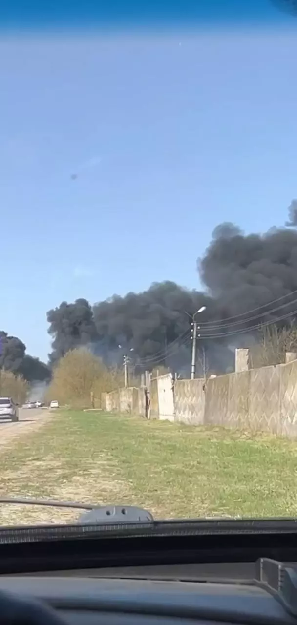 Очевидцы сообщают о пожаре в Клинцах