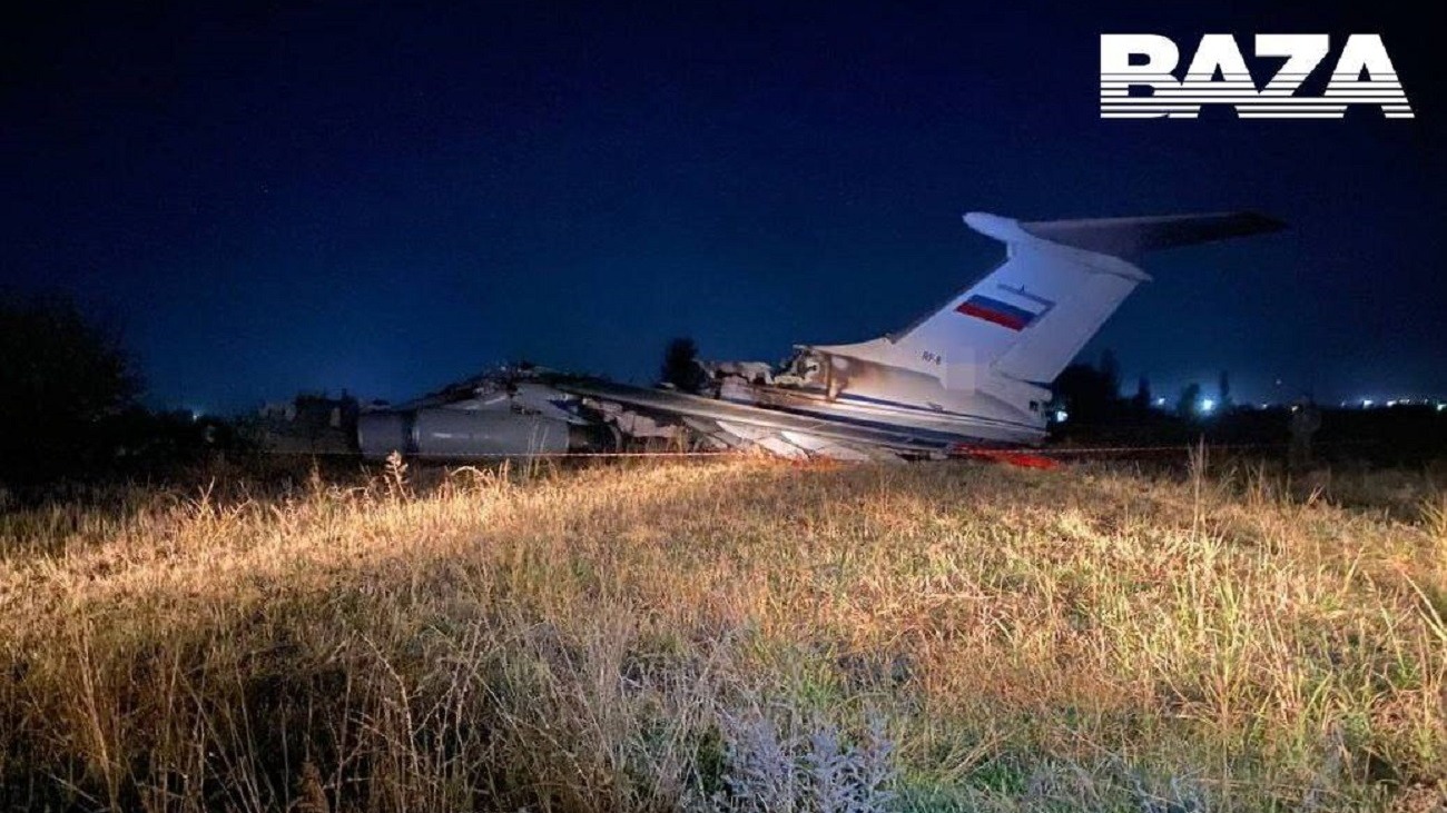 В Душанбе загорелся российский военно-транспортный самолет Ил-76