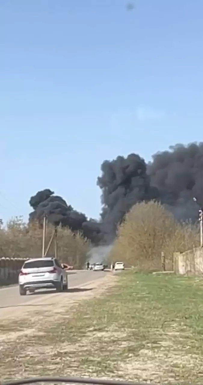 Очевидцы сообщают о пожаре в Клинцах