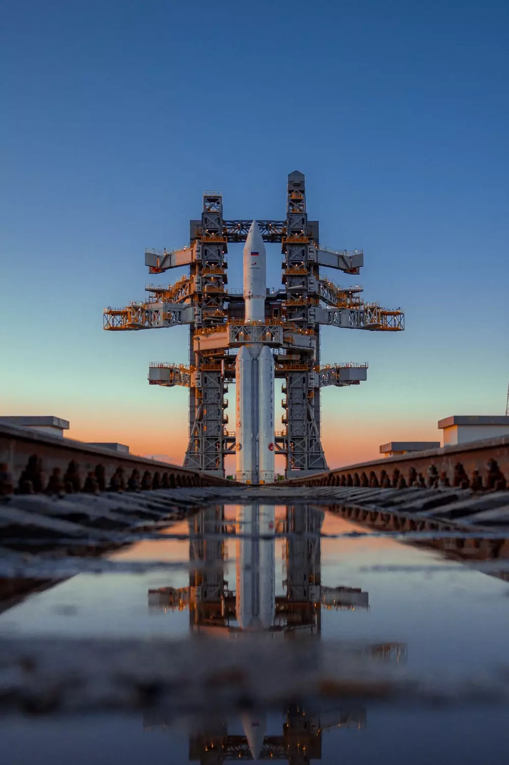 «Ангара-А5» на космодроме восточный перед пуском 9 апреля 2024 г.