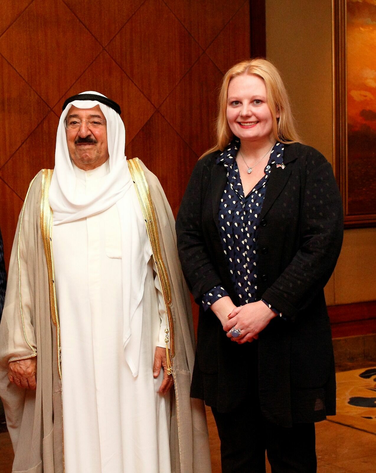 Мария на равных разговаривала с шейхами и принцами стран Персидского залива. Слева -  Эмир Кувейта Сабах аль-Ахмед аль-Джабер ас-Сабах