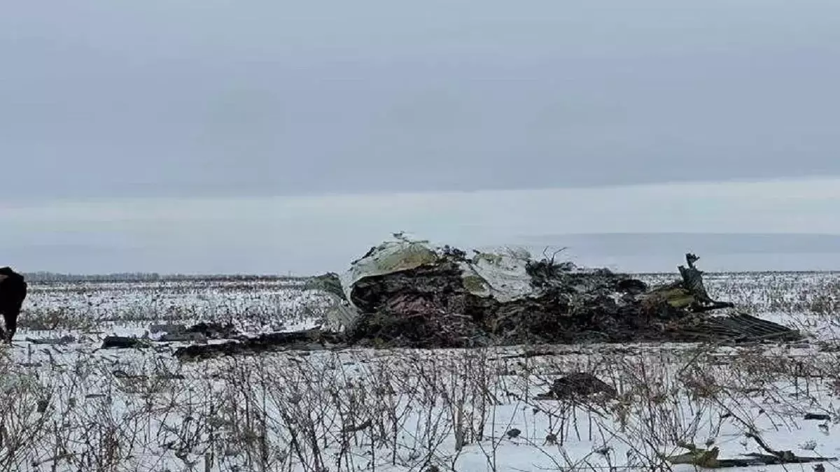 В Белгородской области был сбит военно-транспортный самолет Ил-76.