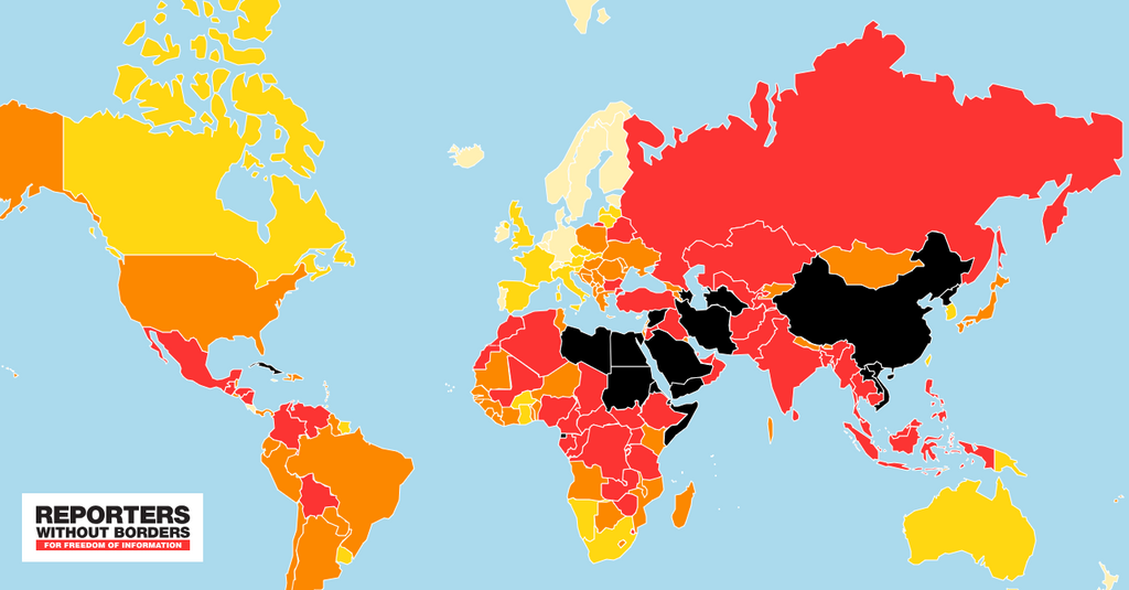 «Репортеры без границ» отдали России 149-е место в рейтинге свободы слова