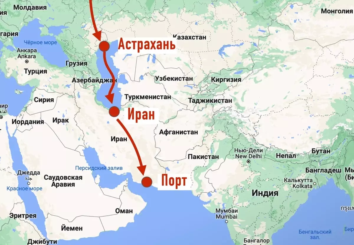 Тем временем, Иран и Россия уже начали строить маршрут, который соединит две страны
