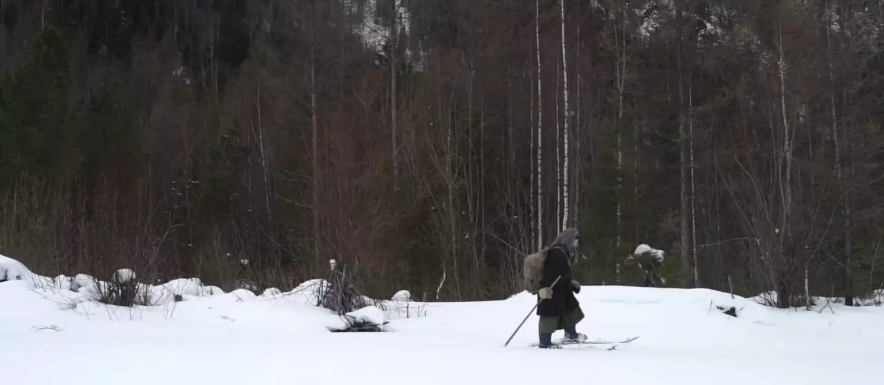 Агафья Лыкова на лыжах