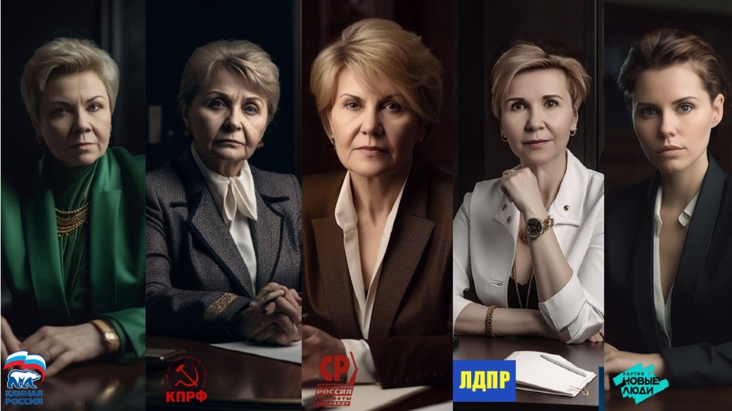 Типичный портрет женщины-политика от разных партий.